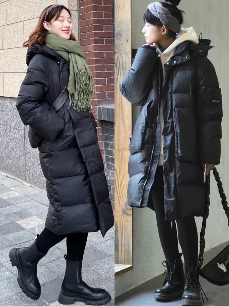 长款羽绒服搭配什么鞋子好看冬季,冬天穿长羽绒服搭配什么鞋好看