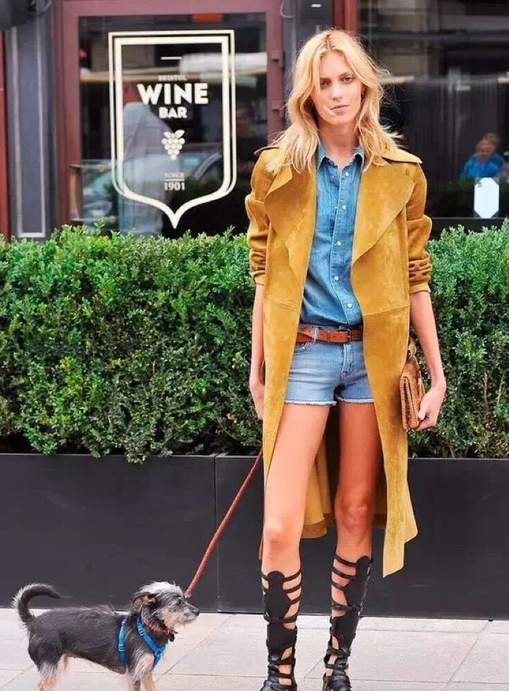 麂皮绒短外套穿搭,麂皮外套复古穿搭