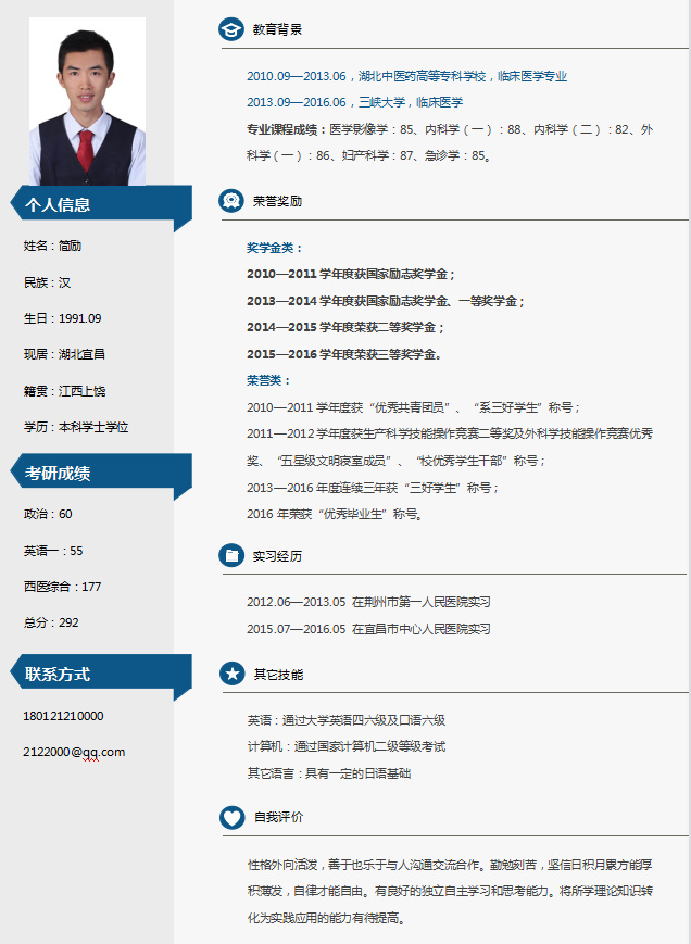 怎样写考研复试个人简历,考研复试简历个人自述怎么写好