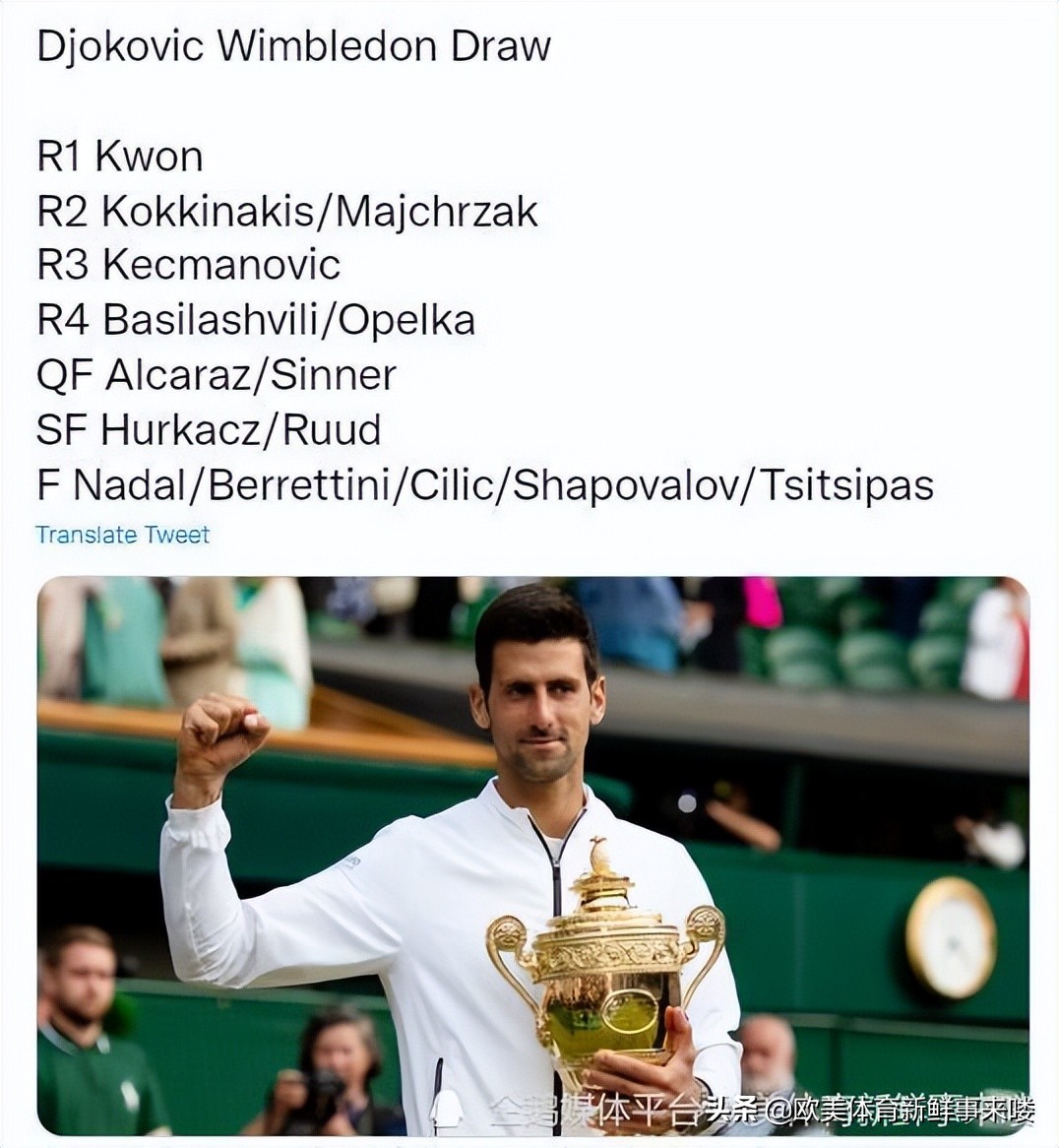 2023温网德约科维奇比分,费德勒和纳达尔德约科维奇小威