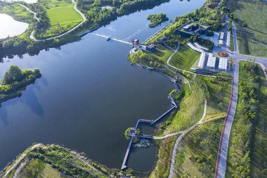 西安高新区绿色为底起新城