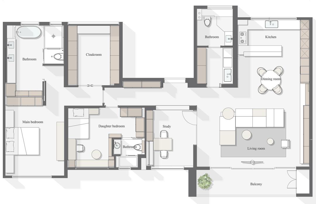 4个设计师设计办公台布局,设计师最佳农村房屋设计