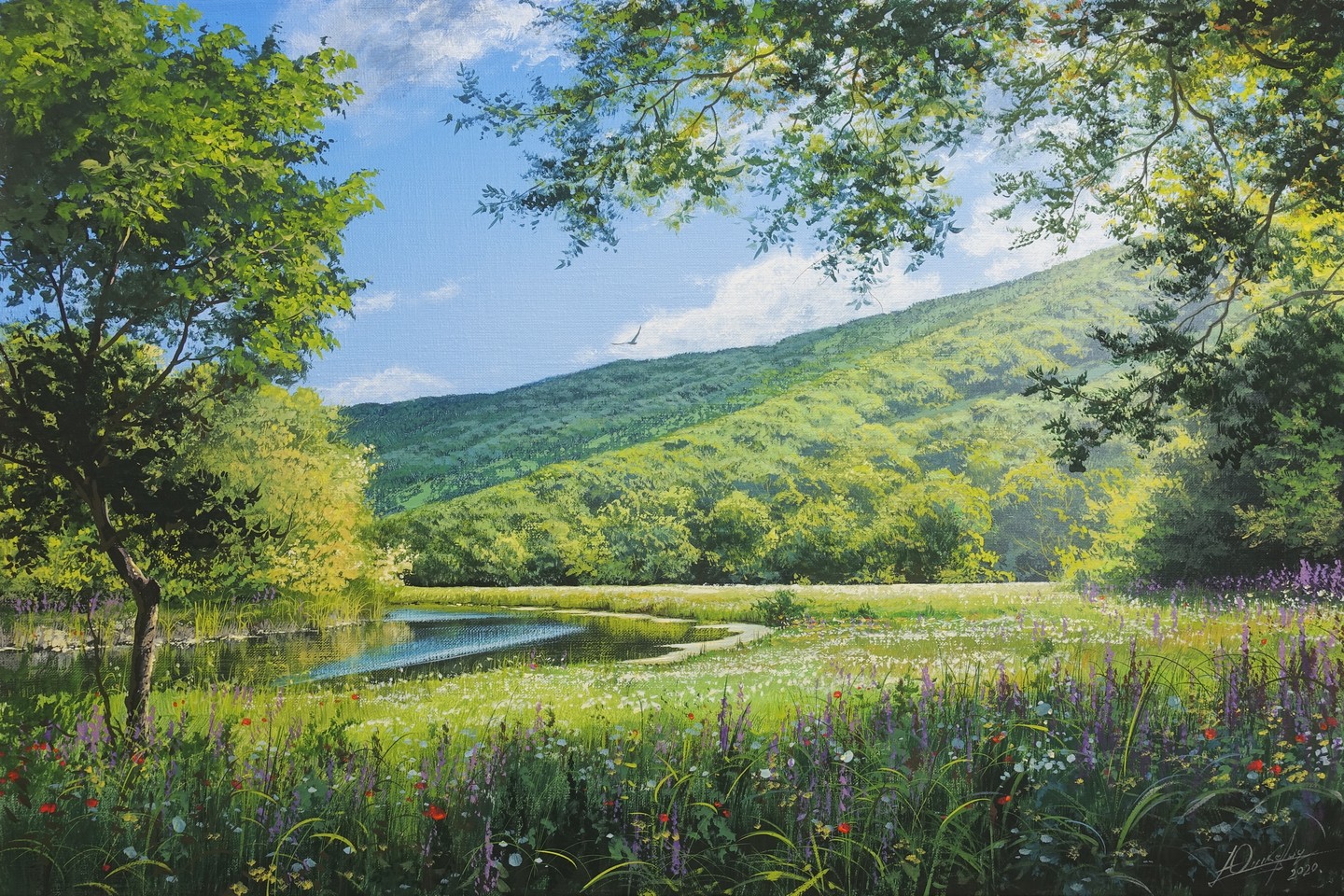 画家维克多风景画图片,维克多丙烯风景画颜料