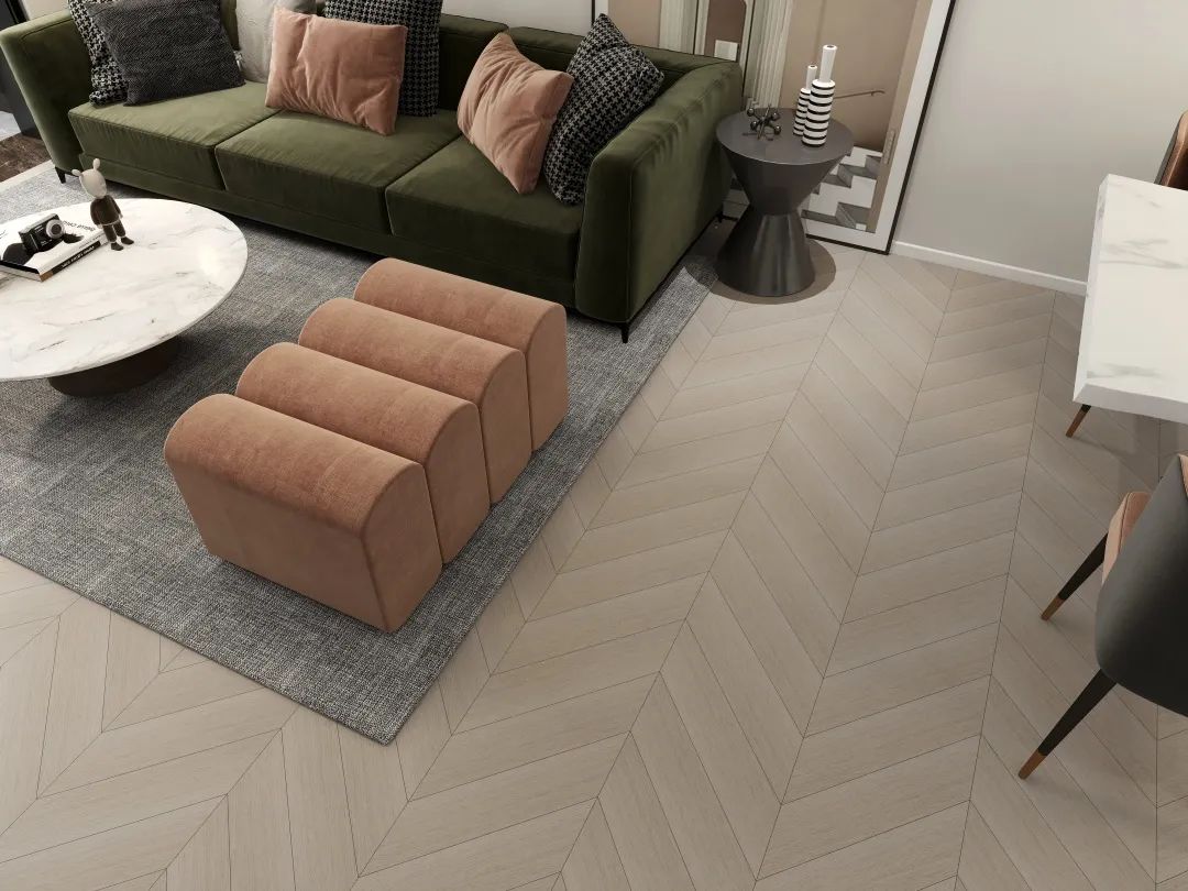 鱼骨木纹砖的奶油风,鱼骨原木奶油风