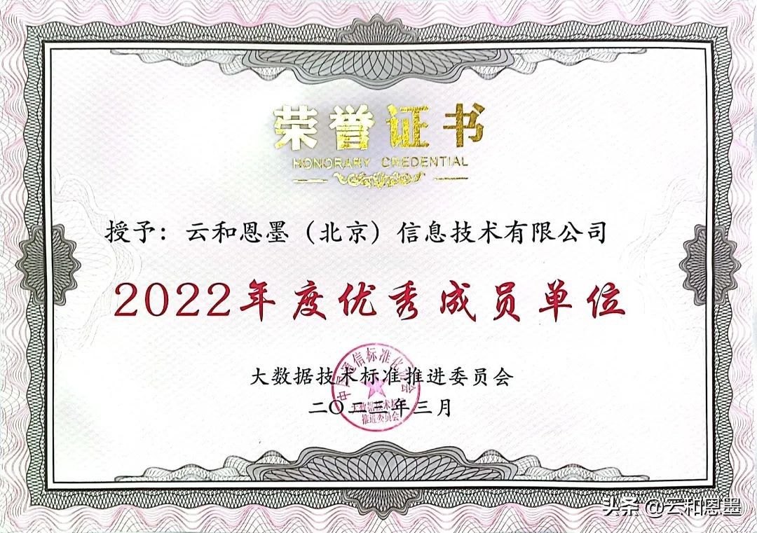 喜讯!云和恩墨获评CCSATC601“2022年度优秀成员单位”