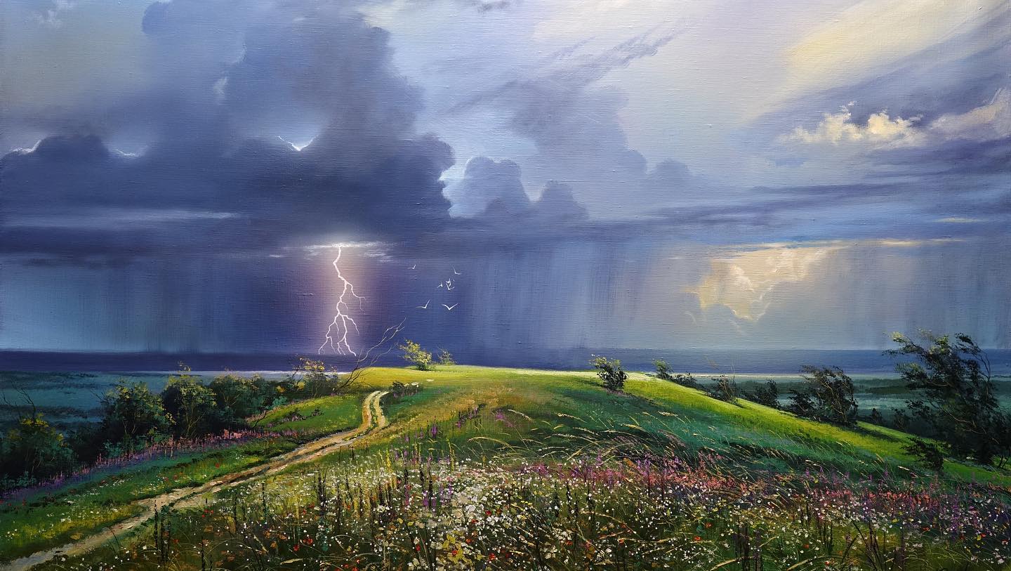 画家维克多风景画图片,维克多丙烯风景画颜料