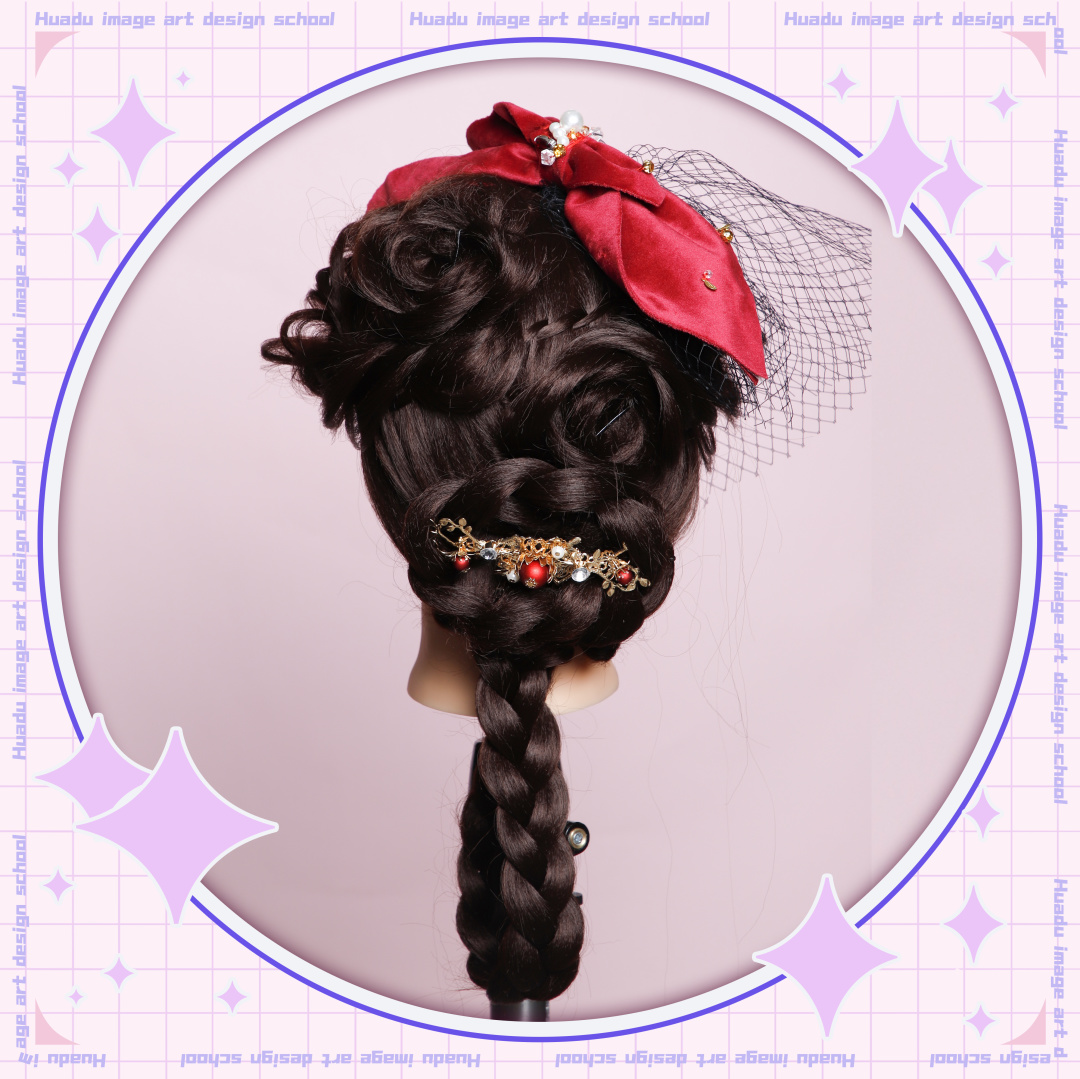 唯美学生编发教程,学化妆学美甲来花都