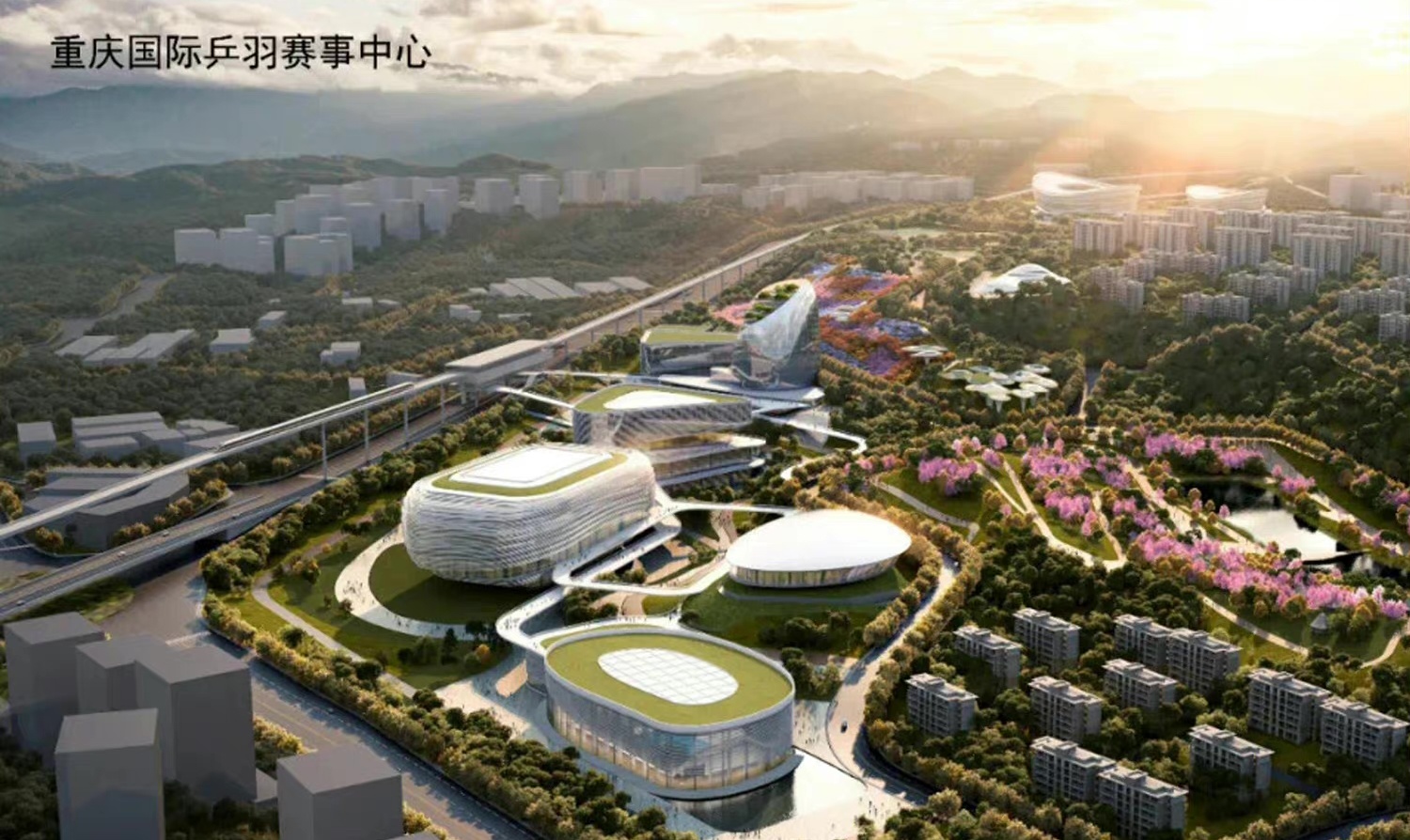 大渡口小球赛事中心,航拍大渡口小球赛事中心