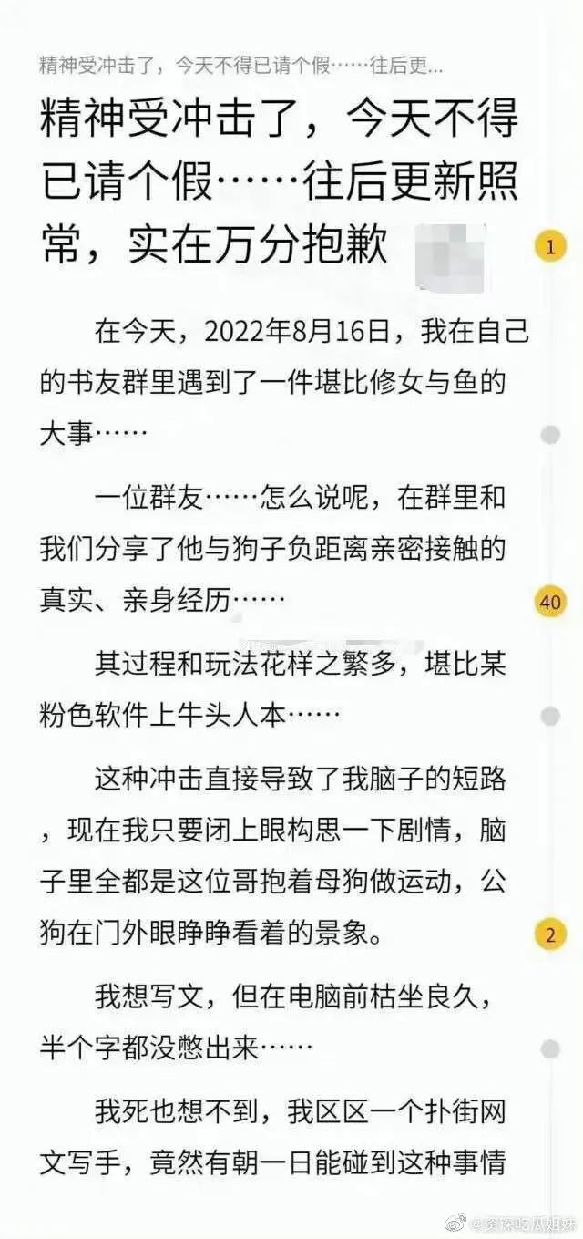 “网文作者自曝丁丁炸了？”哈哈哈这借口也太离谱了