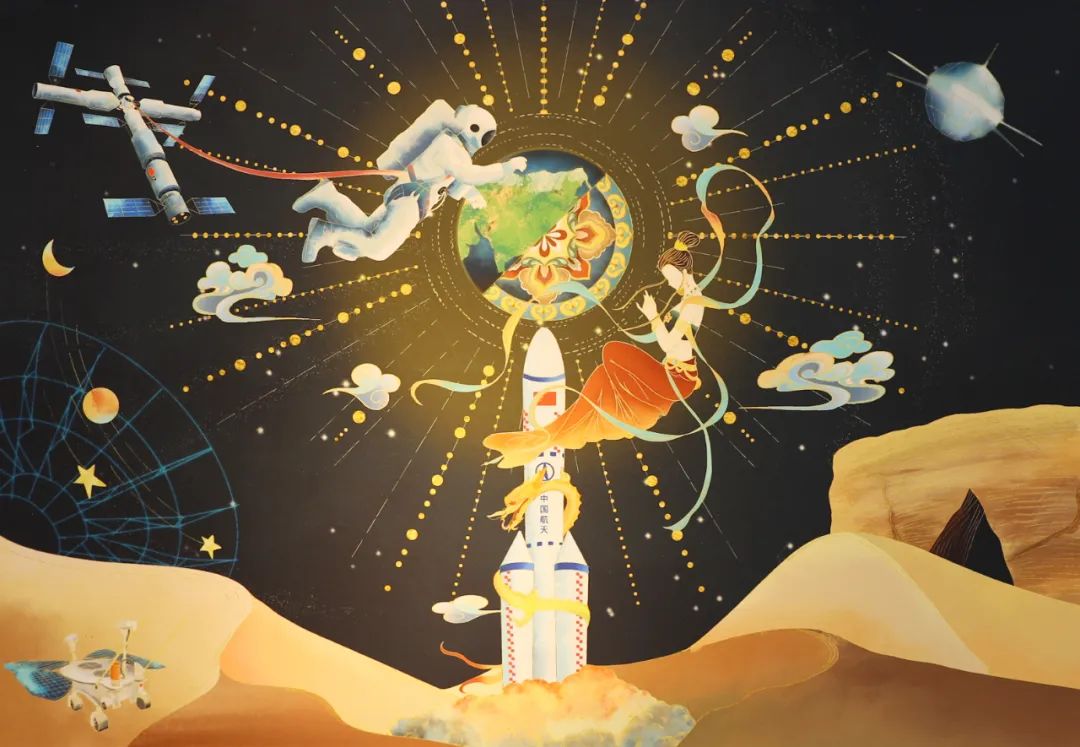 文心墨韵写春秋丹青妙笔绘风流『品味“大美航天”美术书法展』（2）