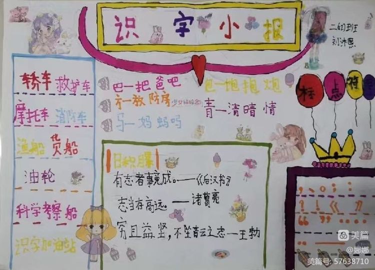 在生活中识字的识字小报,3d立体识字小报制作