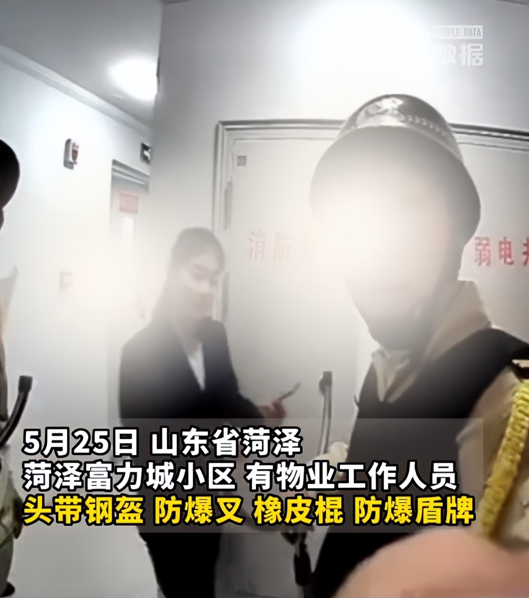 物业全副武装收物业费,物业上门强行讨要物业费