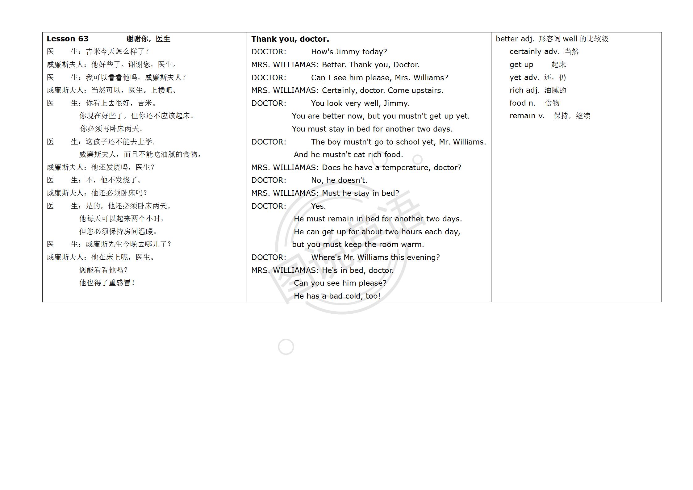 新概念英语第一册英汉互译,新概念英语入门级a版英汉互译