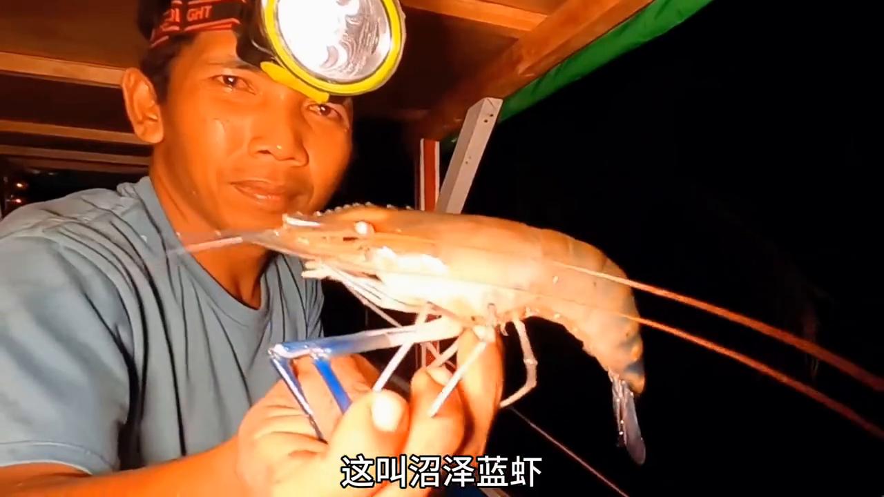 渔民钓百斤大鱼视频,渔民在河里钓沼泽蓝虾