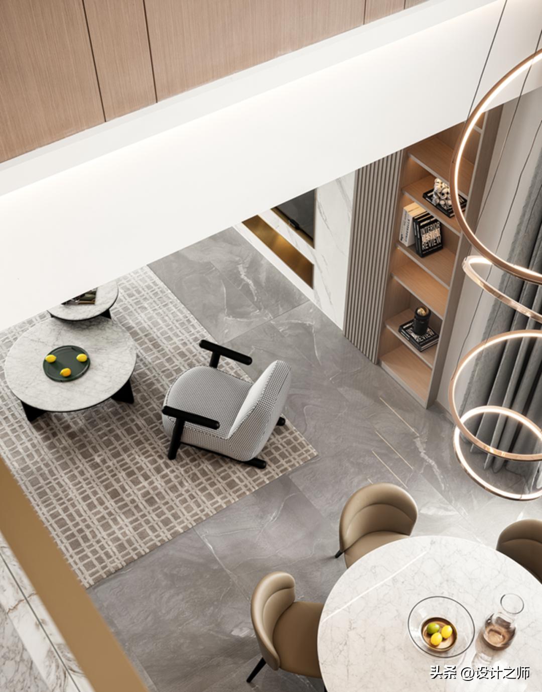 西安河与墅装修设计,西安现代城市别墅效果图