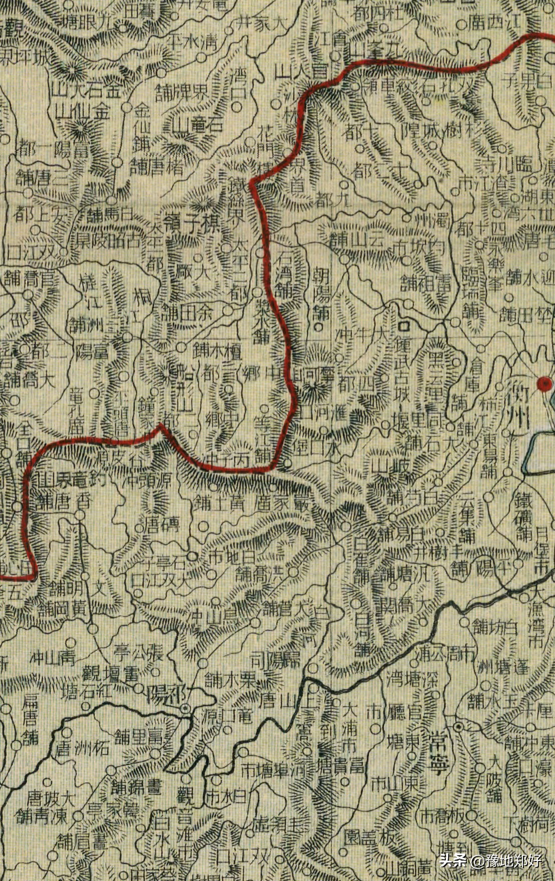 湖南历史地图全图,湖南省民国老地图