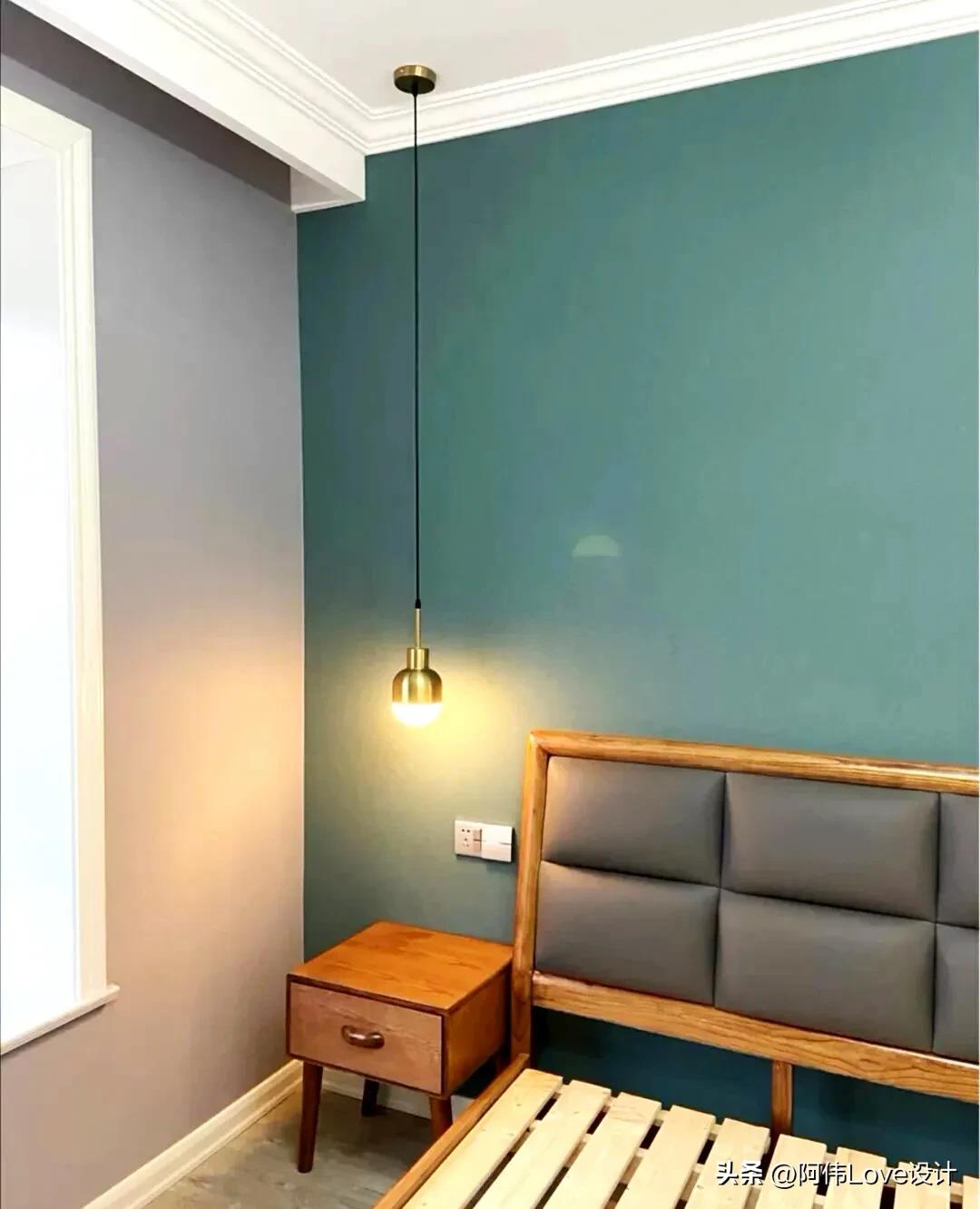 卧室墙面漆颜色搭配,婚房卧室窗帘颜色搭配