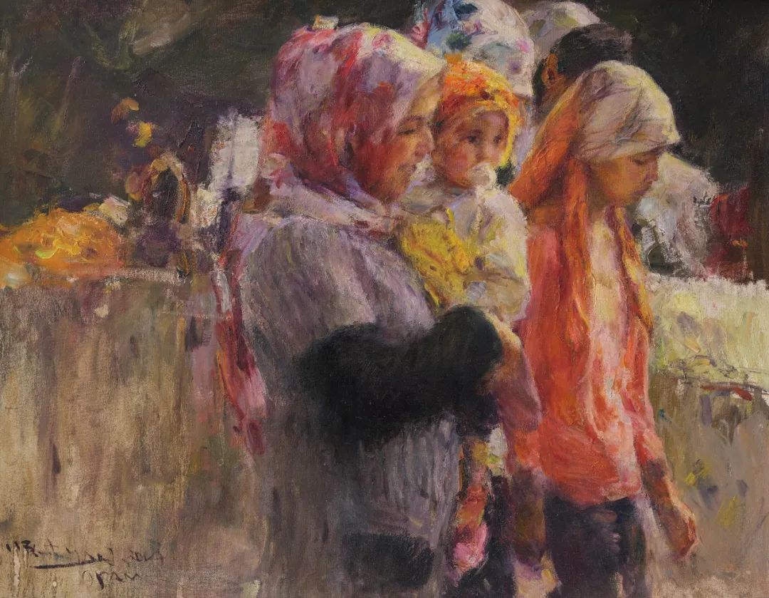 全国百名画家油画写生作品展,旅美画家印第安人油画