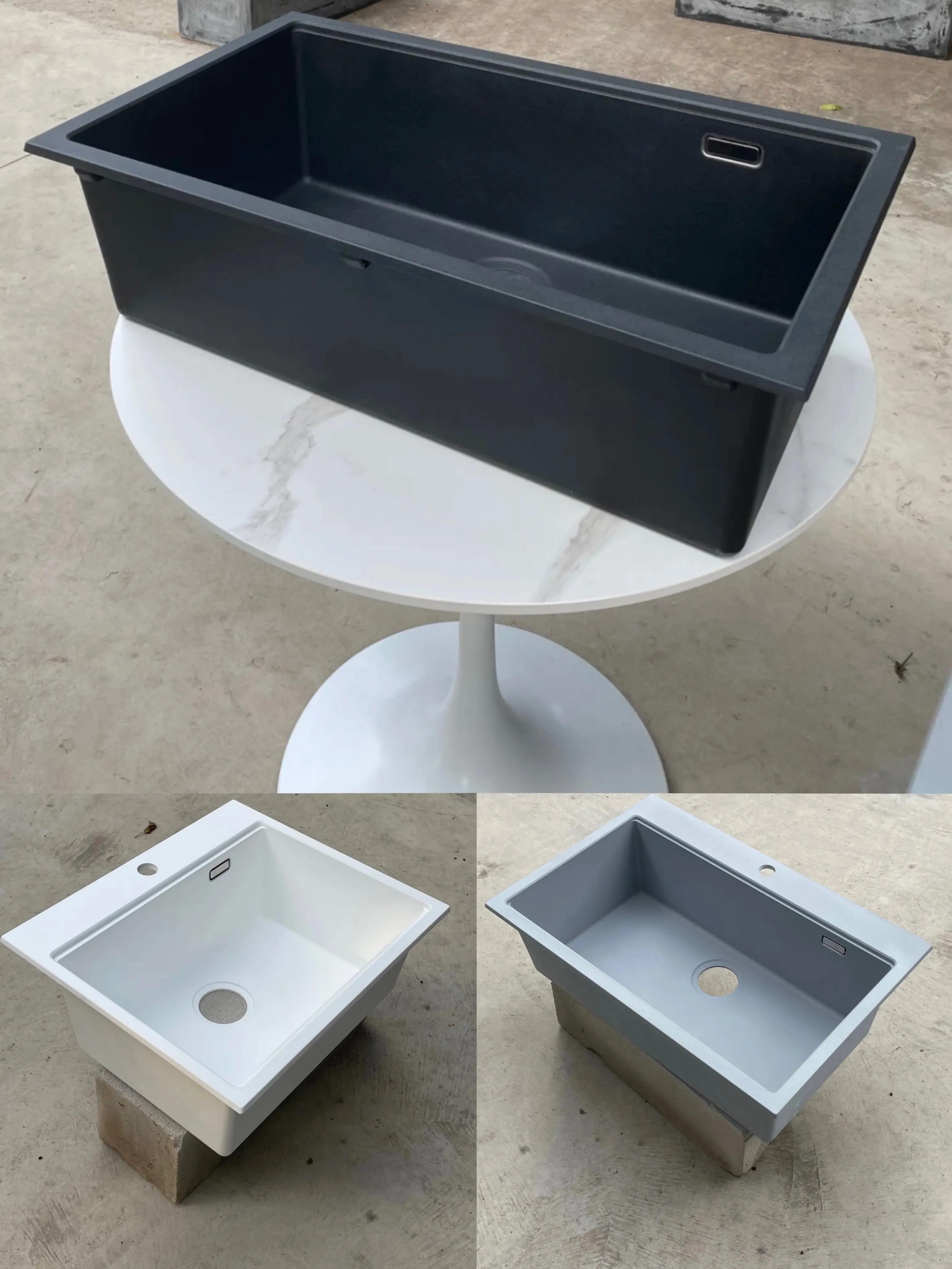 水槽怎么选好看又实用石英石水槽,石英石水槽和不锈钢水槽怎么选