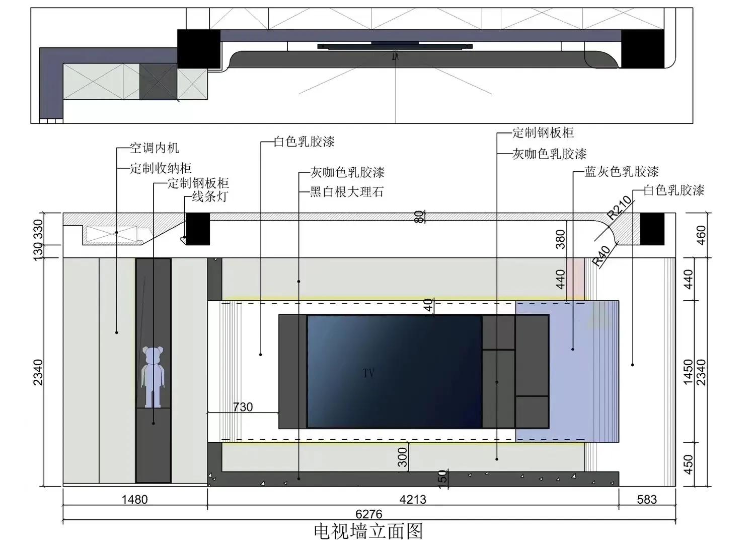 美式电视背景墙石膏线造型尺寸,岩板电视背景墙一般设计尺寸比例
