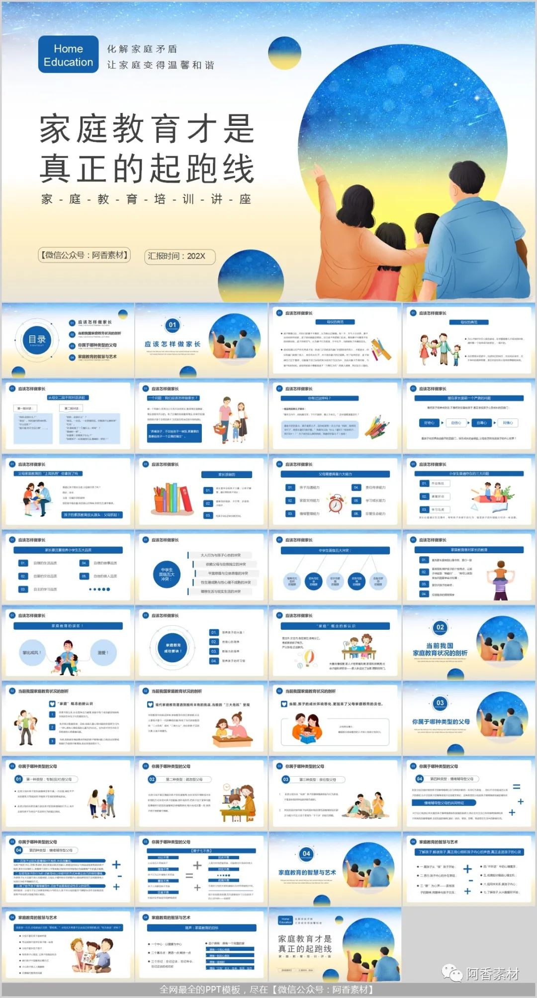 家庭教育学习讲座ppt,家庭教育经验分享讲稿ppt