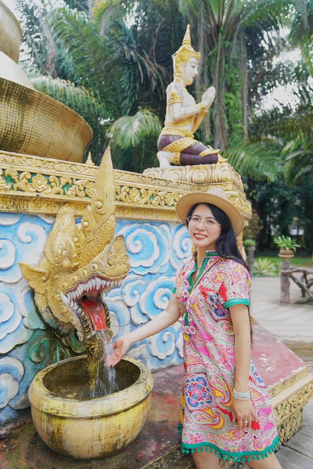 云南西双版纳曼听公园有泰国韵味,西双版纳曼听傣族村寨风景