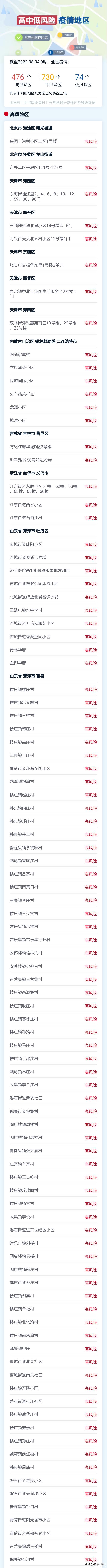 最新全国涉疫地区一览表在哪看,最新中风险地区疫情