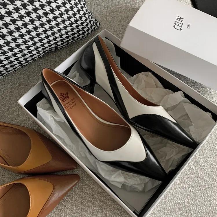 法式设计师款鞋,法式尖头单鞋设计师