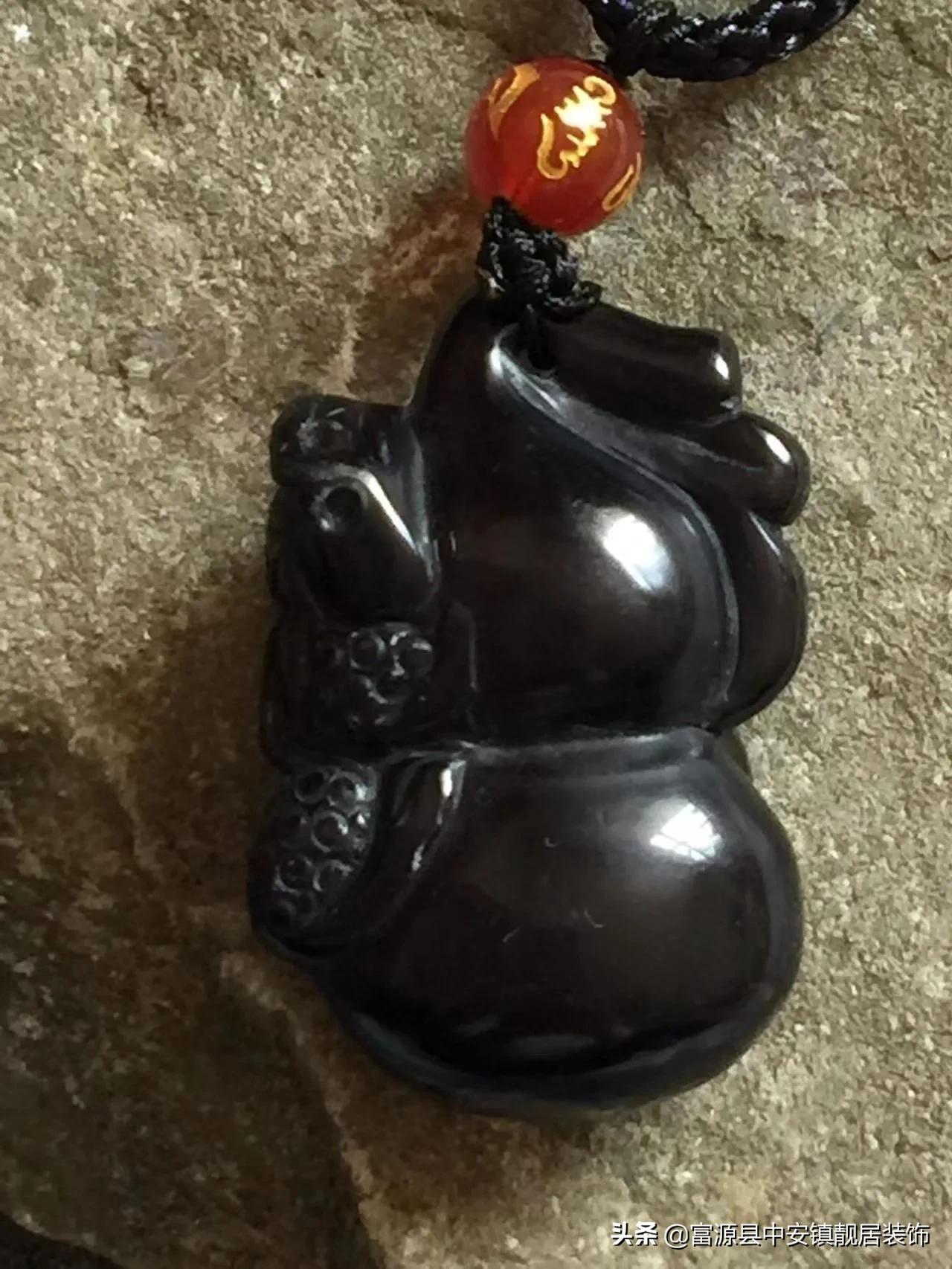 黑曜石单珠雕刻,黑曜石吊坠免费刻字