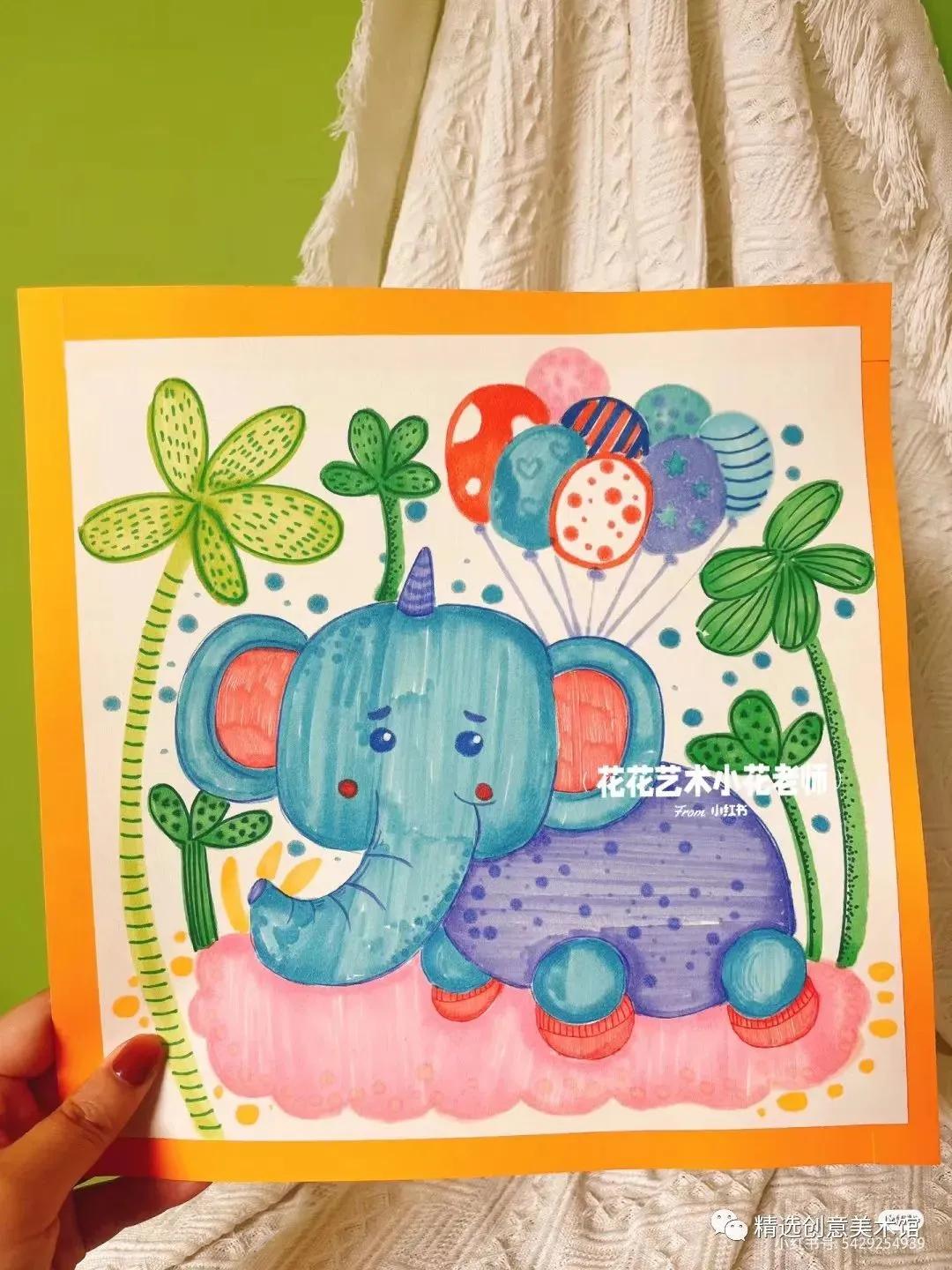 少儿画风景画简单又好看,适合8到12岁学生的绘画范画