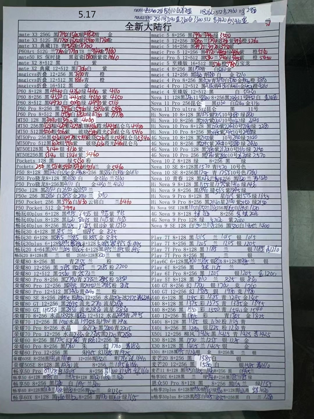 2023年12月手机批发价格一览表,深圳华强北7月16日手机批发