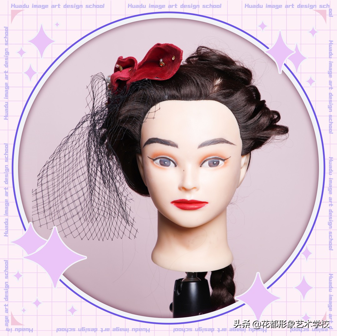 唯美学生编发教程,学化妆学美甲来花都