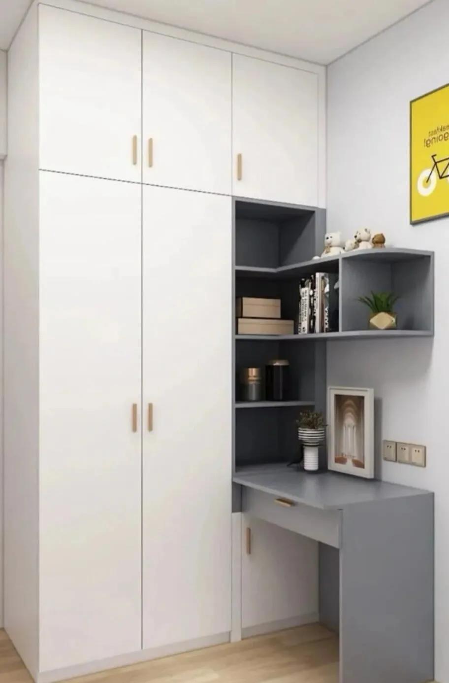 衣柜写字桌一体桌尺寸,衣柜写字桌一体新款