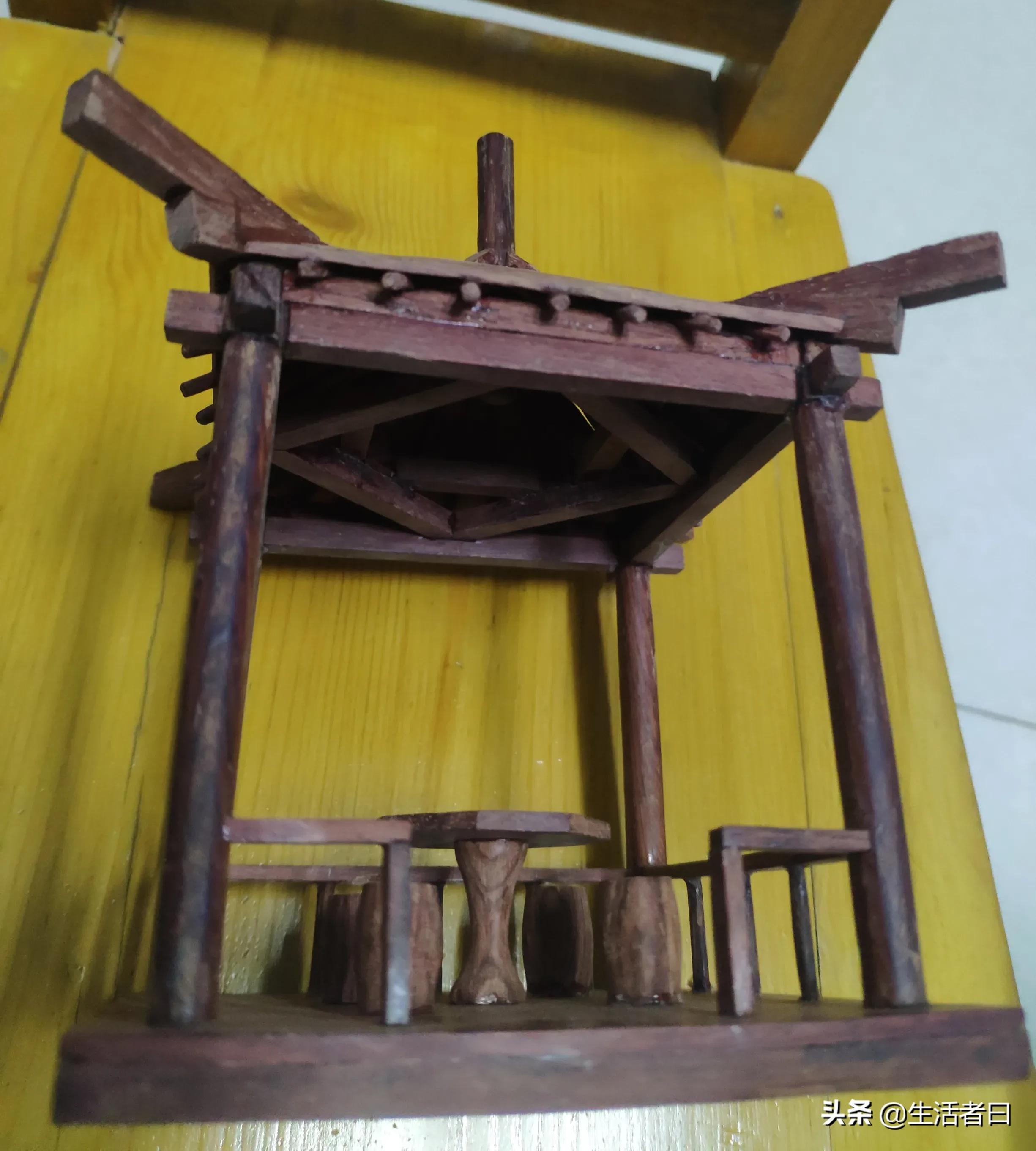七步成亭，仿古小亭子摆件制作过程，喜欢的留下你的足迹吧