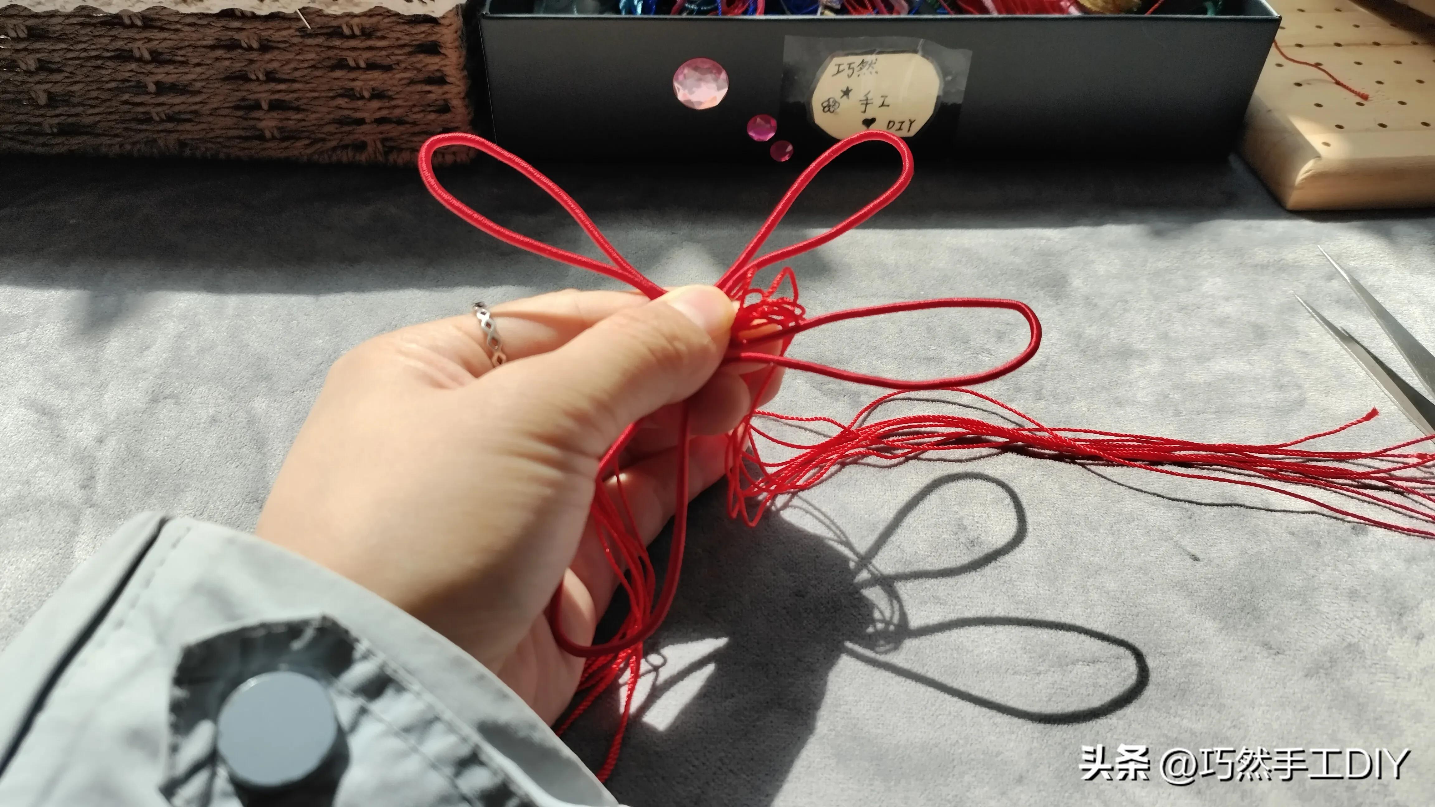 中国结吉祥结的编法教程,吉祥结和双线结编一起