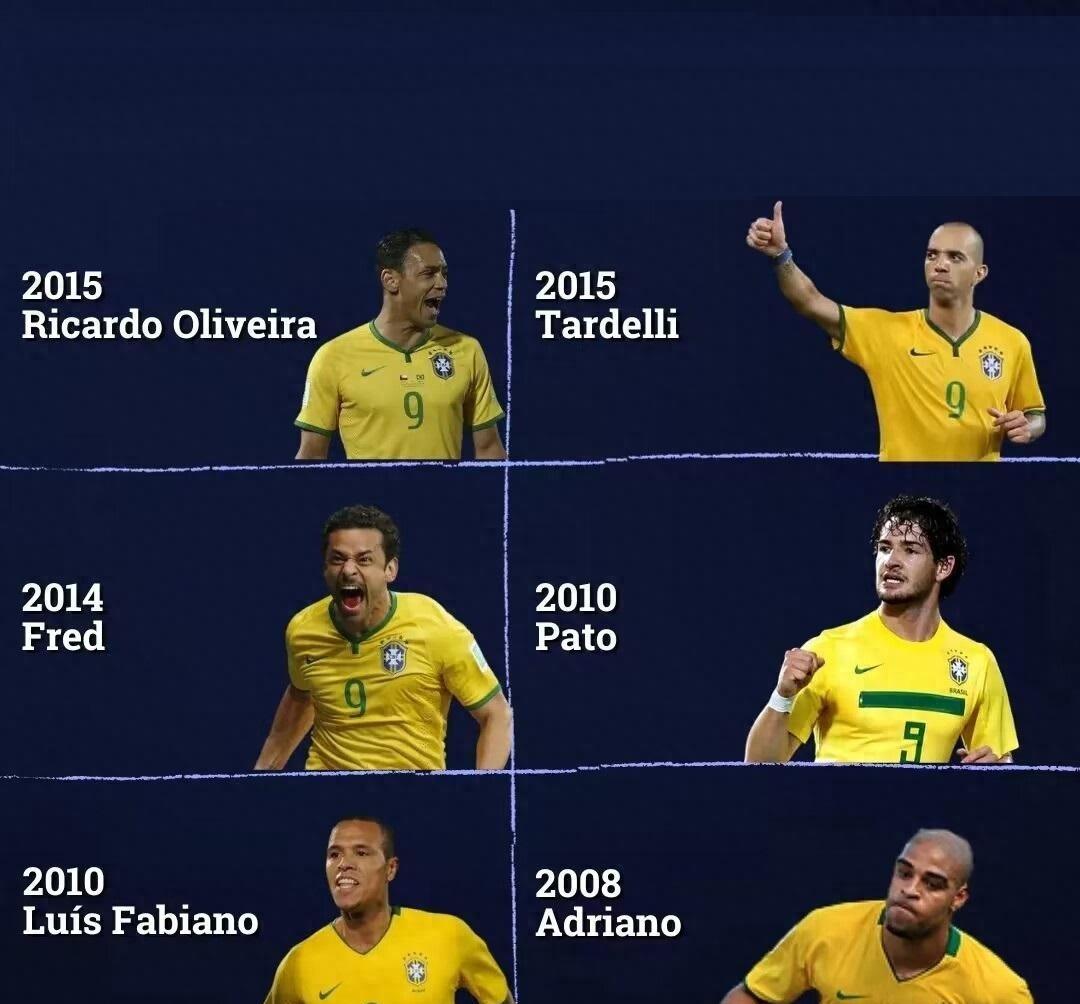 巴西十大前锋名单,14年巴西最差9号球员