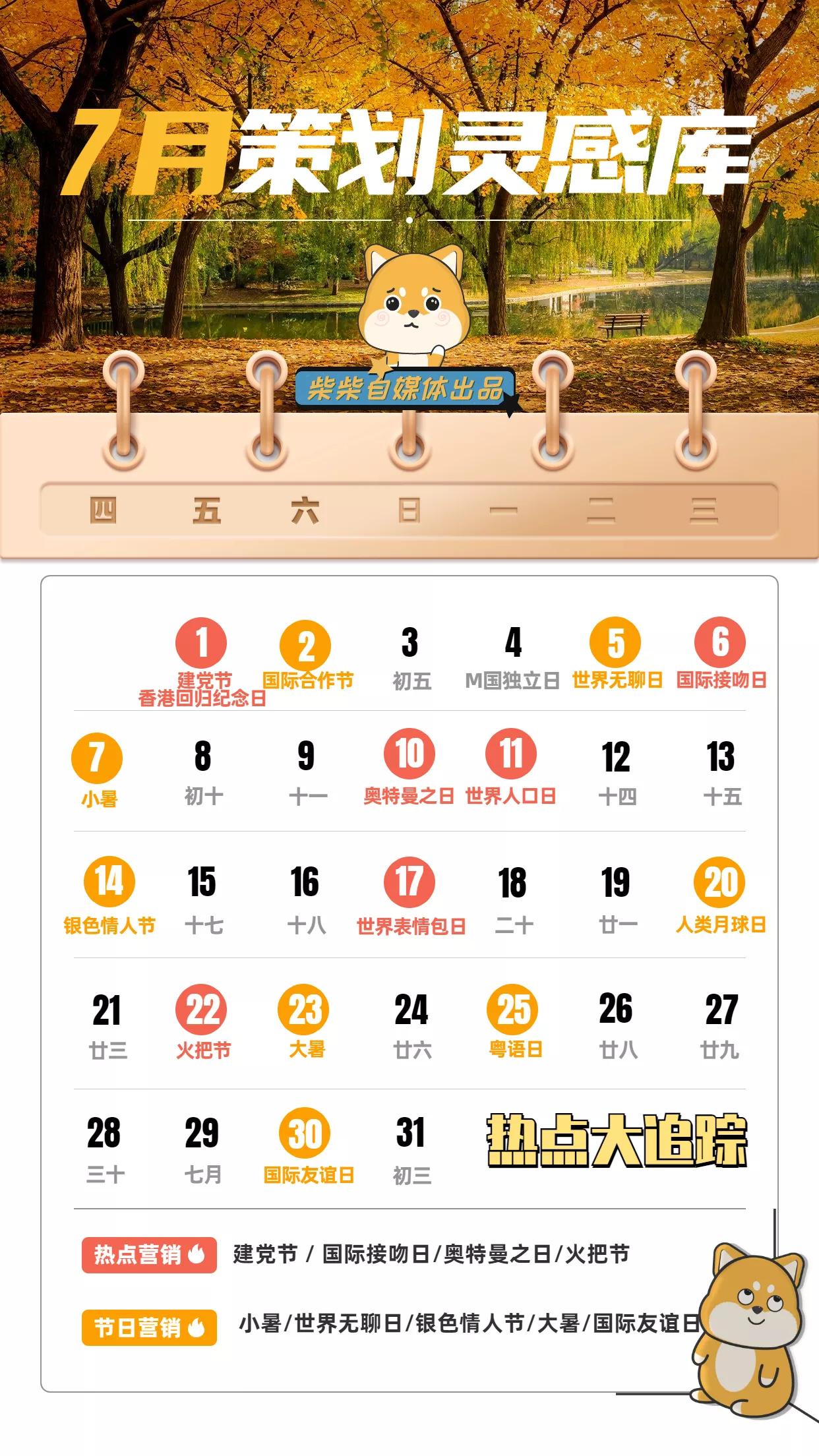 自媒体营销策划,2023年七月营销活动主题