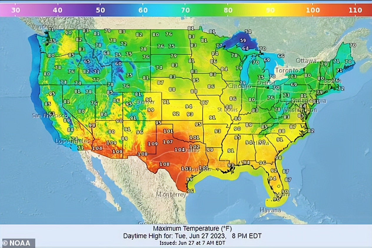 120°F↗（48摄氏度）各州拉响最高警报！所有人不要出门！