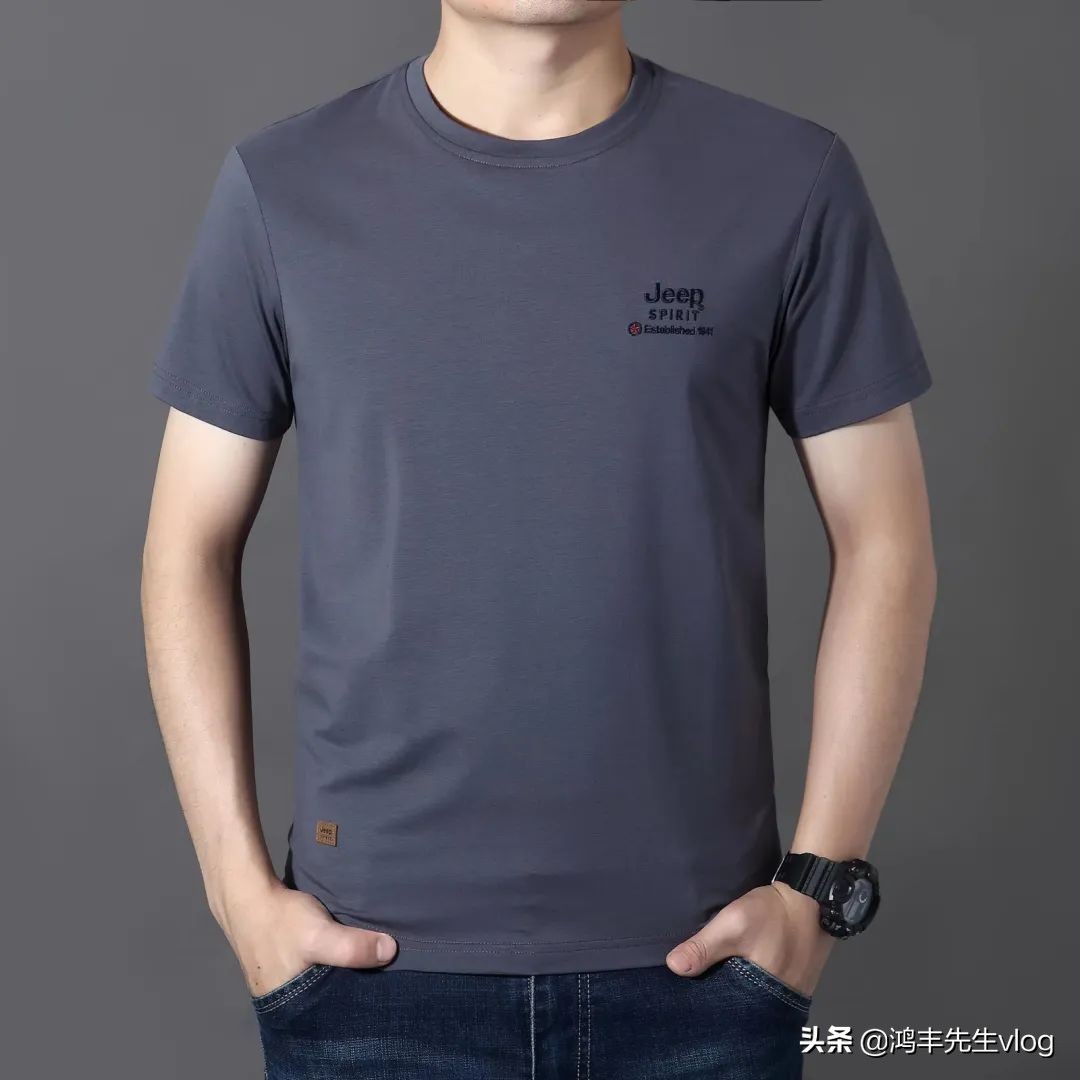 jeep短袖t恤专卖店男装翻领,jeep短袖t恤男纯棉官方正品