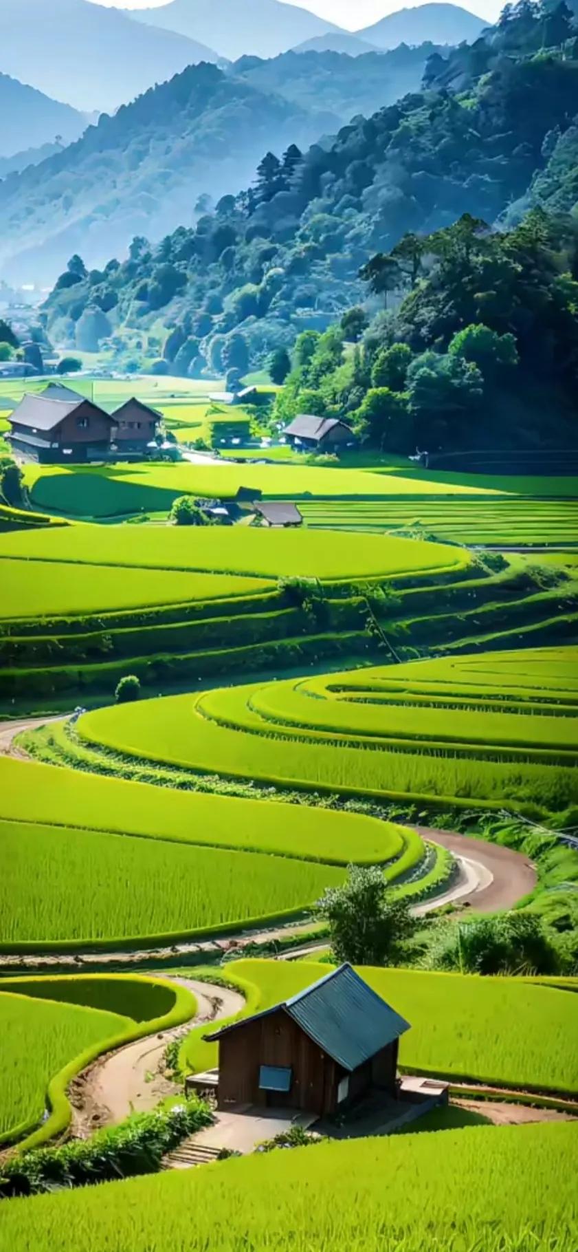 赏田园风光图片,美在深秋田园风光图片