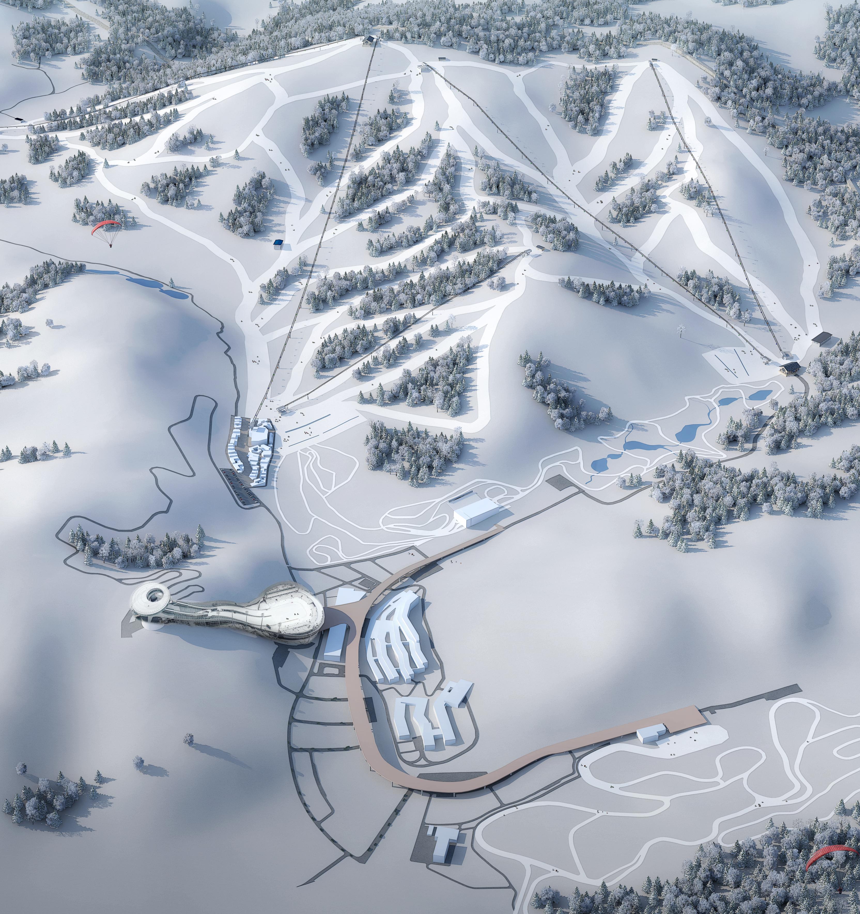 雪如意大众滑雪场建设,崇礼已建有多个高标准滑雪场