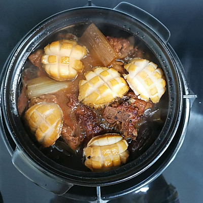 学做小鲍鱼烧排骨,红烧杏鲍菇排骨教程