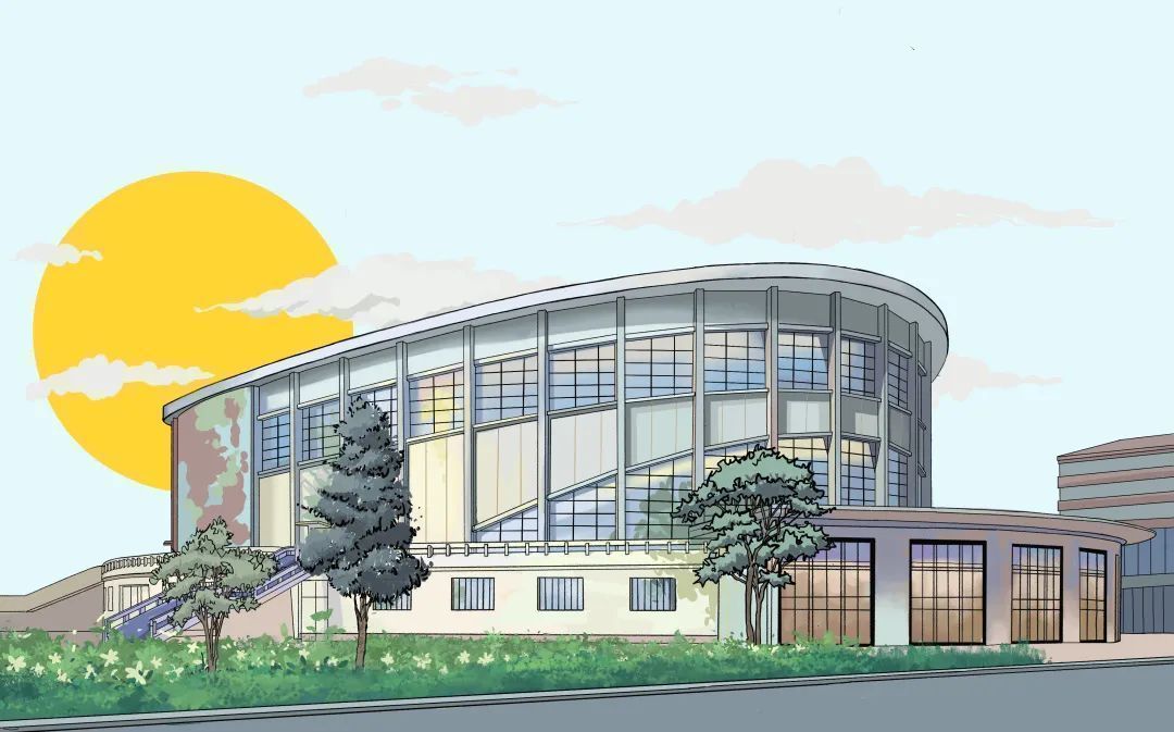 亚运场馆分布图手绘,亚运场馆创意绘画